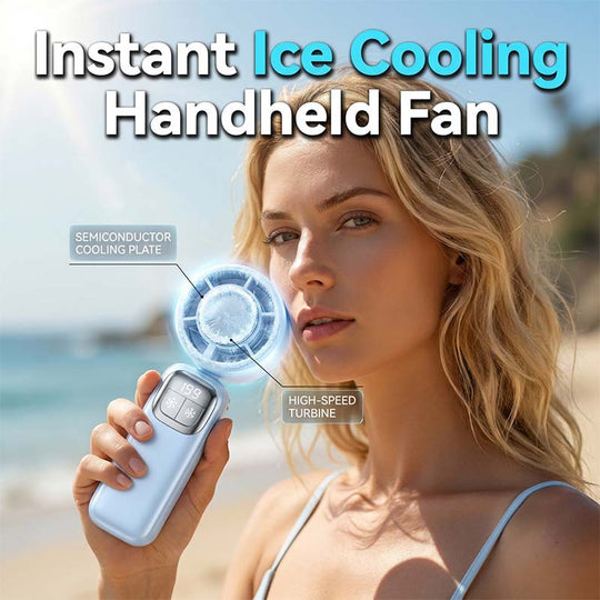 Foldable Handheld Cooling Fan with LED Display