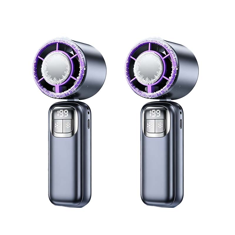 Foldable Handheld Cooling Fan with LED Display
