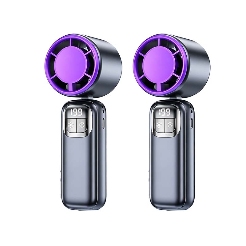Foldable Handheld Cooling Fan with LED Display