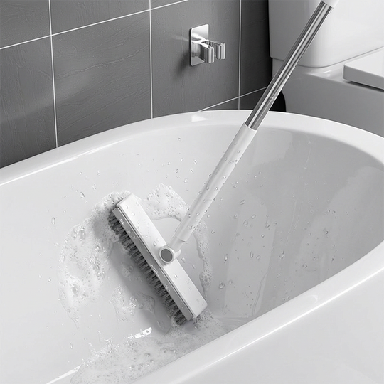 🧹 2-in-1 Grout & Corner Scrubber Brush with Squeegee