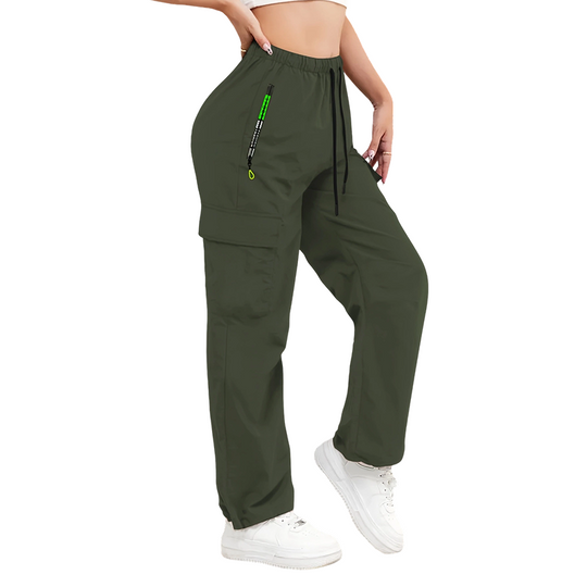 👖⏳LAST DAY SALE ONLY ￡14.99!!💥 Women's Multi-Cargo Pants with Pockets – Loose Fit, Drawstring Waist, Breathable ✨