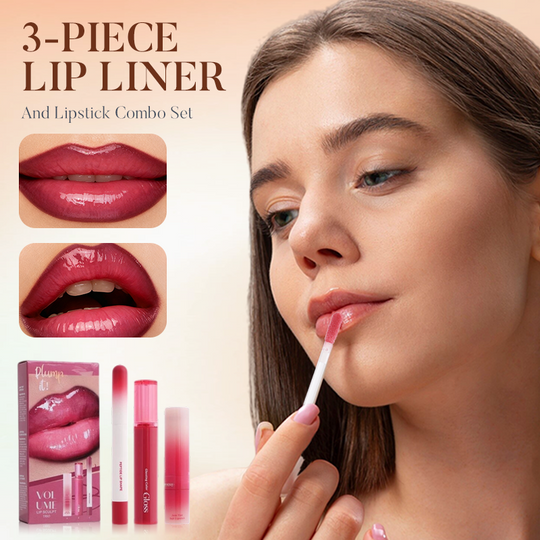 3-Piece Lip Liner and Lipstick Combo Set