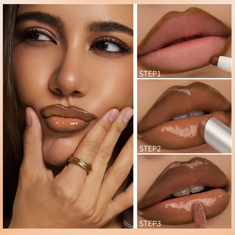 3-Piece Lip Liner and Lipstick Combo Set