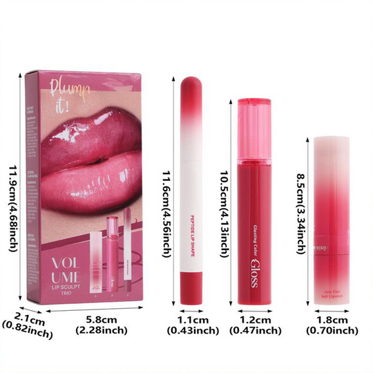 3-Piece Lip Liner and Lipstick Combo Set