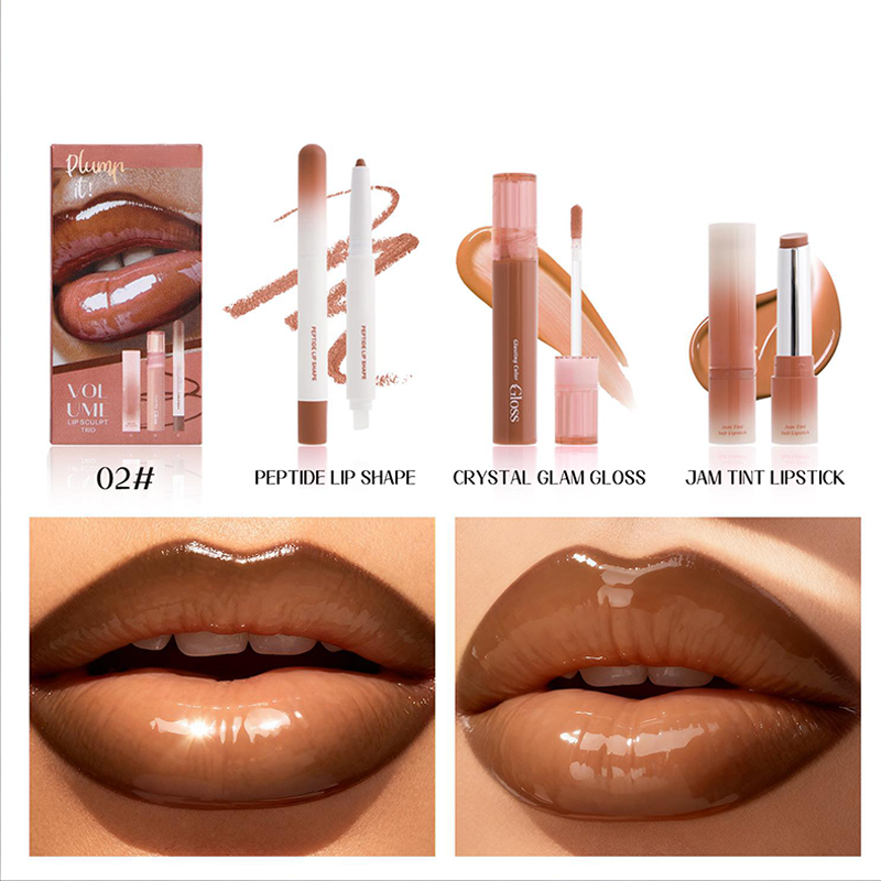 3-Piece Lip Liner and Lipstick Combo Set