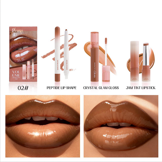 3-Piece Lip Liner and Lipstick Combo Set