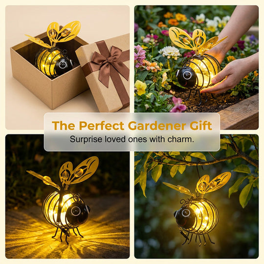 ⏳Time-Limited Special⏰Outdoor Hanging Solar Bee Light - Perfect Gift For Plant Lovers Moms Or Literally Anyone Who Smiles❤️