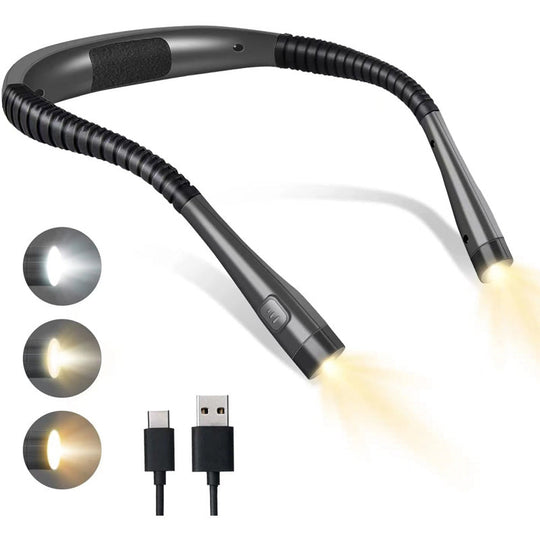 ✨Rechargeable & Bendable Neck Reading Light