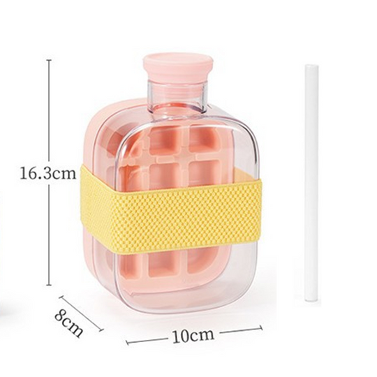 🎁2026 New Arrivals 50% OFF💥2-in-1 Ice Cube Maker Water Bottle Built-In Ice Tray, Food-Grade Silicone, Bpa-Free. Make Ice & Store Water In One Bottle 💼✈️