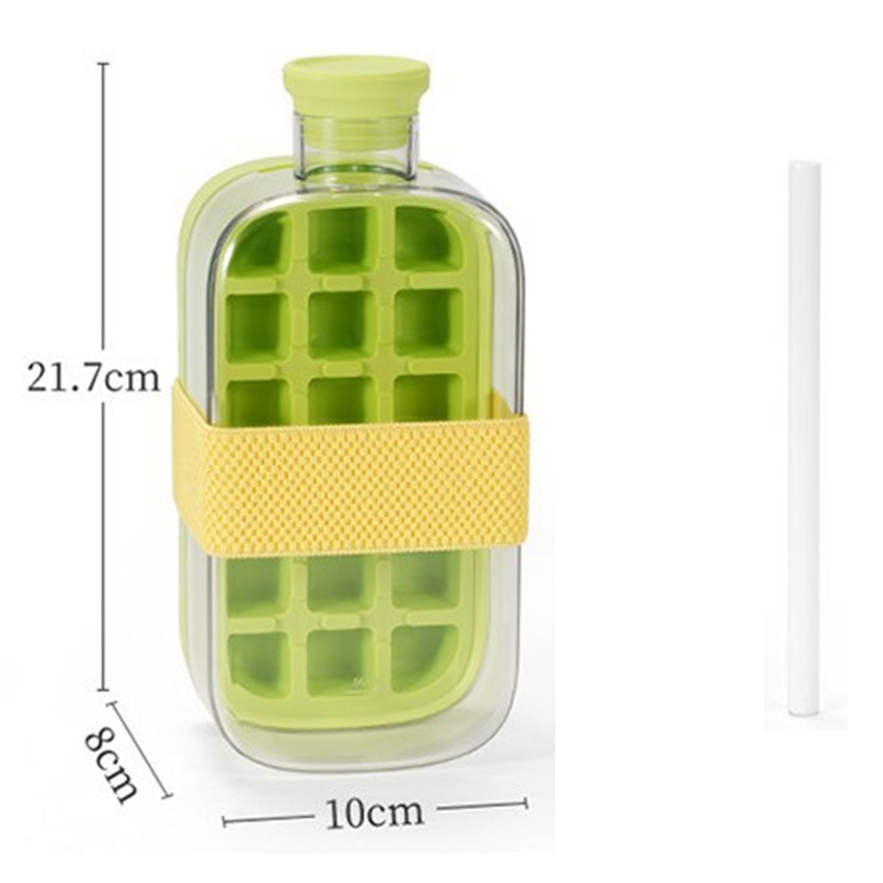 🎁2026 New Arrivals 50% OFF💥2-in-1 Ice Cube Maker Water Bottle Built-In Ice Tray, Food-Grade Silicone, Bpa-Free. Make Ice & Store Water In One Bottle 💼✈️
