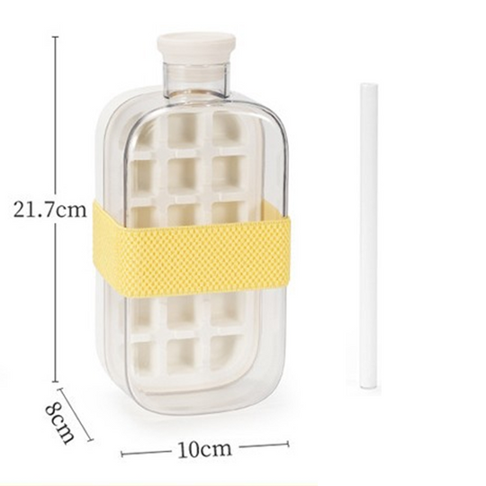 🎁2026 New Arrivals 50% OFF💥2-in-1 Ice Cube Maker Water Bottle Built-In Ice Tray, Food-Grade Silicone, Bpa-Free. Make Ice & Store Water In One Bottle 💼✈️