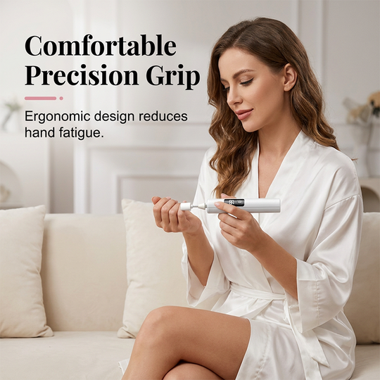 ✨ Multiple heads for shaping & buffing! Professional Electric Nail Polisher – Smooths thick nails, 99-speed display