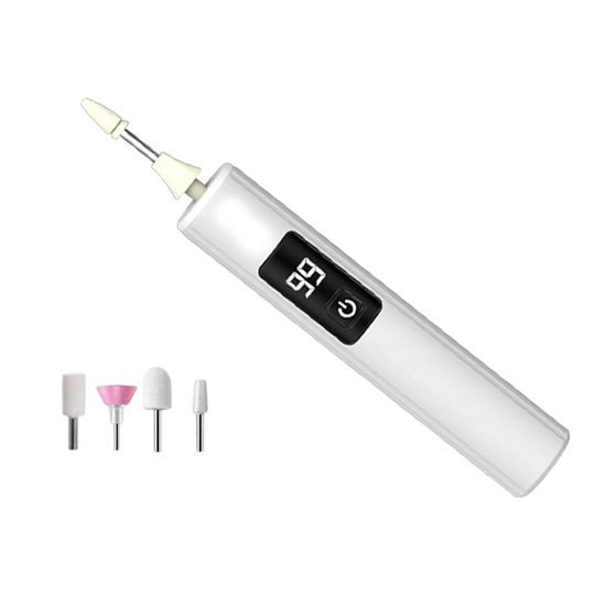 ✨ Multiple heads for shaping & buffing! Professional Electric Nail Polisher – Smooths thick nails, 99-speed display