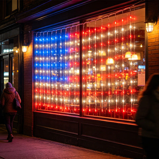✨USB Powered Patriotic Flag Net Lights