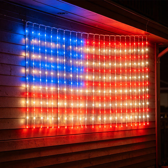 ✨USB Powered Patriotic Flag Net Lights