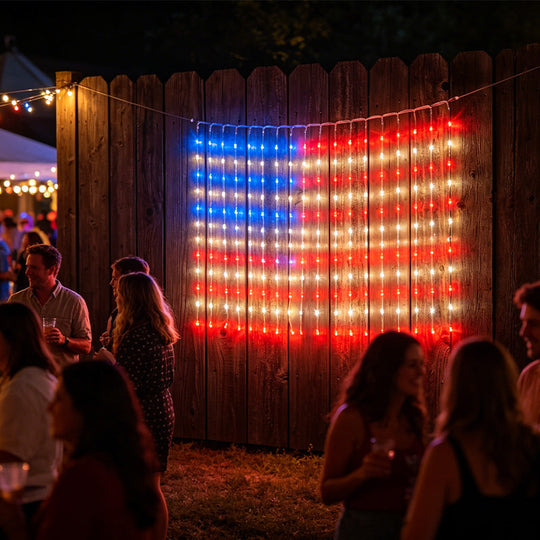 ✨USB Powered Patriotic Flag Net Lights