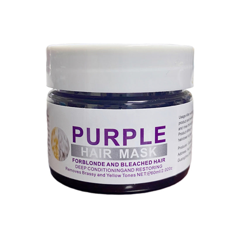 💜Moisturizing Purple Hair Mask with Long-Lasting Scent, Anti-Brass Deep Conditioning Mask for Blonde Bleached Hair