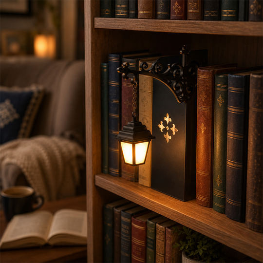 🌟Miniature Retro Streetlight Bookend Light