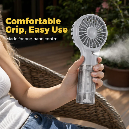 🏖️❄️Portable Handheld Mist Cooling Fan💦Mini Mist Cooling Fan for Hot Summer Days
