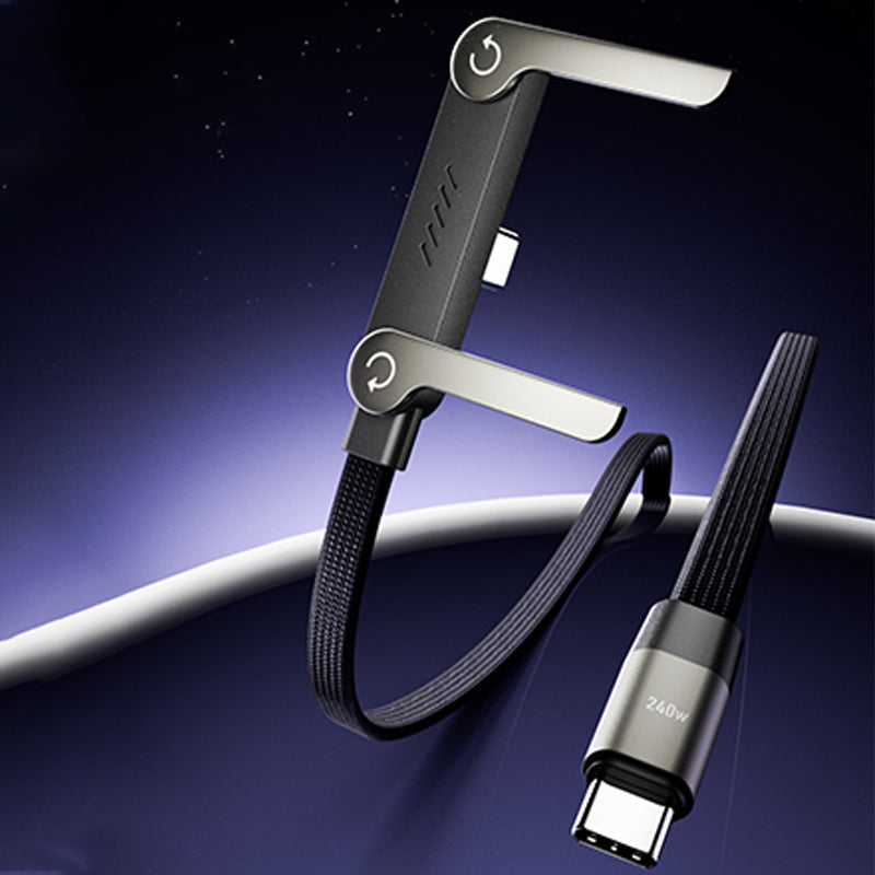 🔥240W Fast Charging Cable with Adjustable Phone Stand