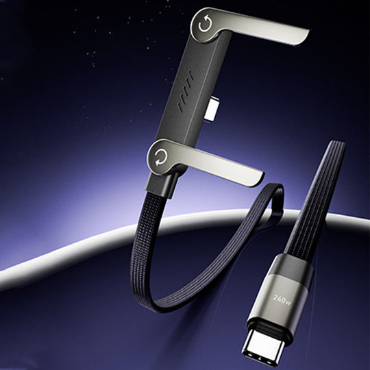 🔥240W Fast Charging Cable with Adjustable Phone Stand