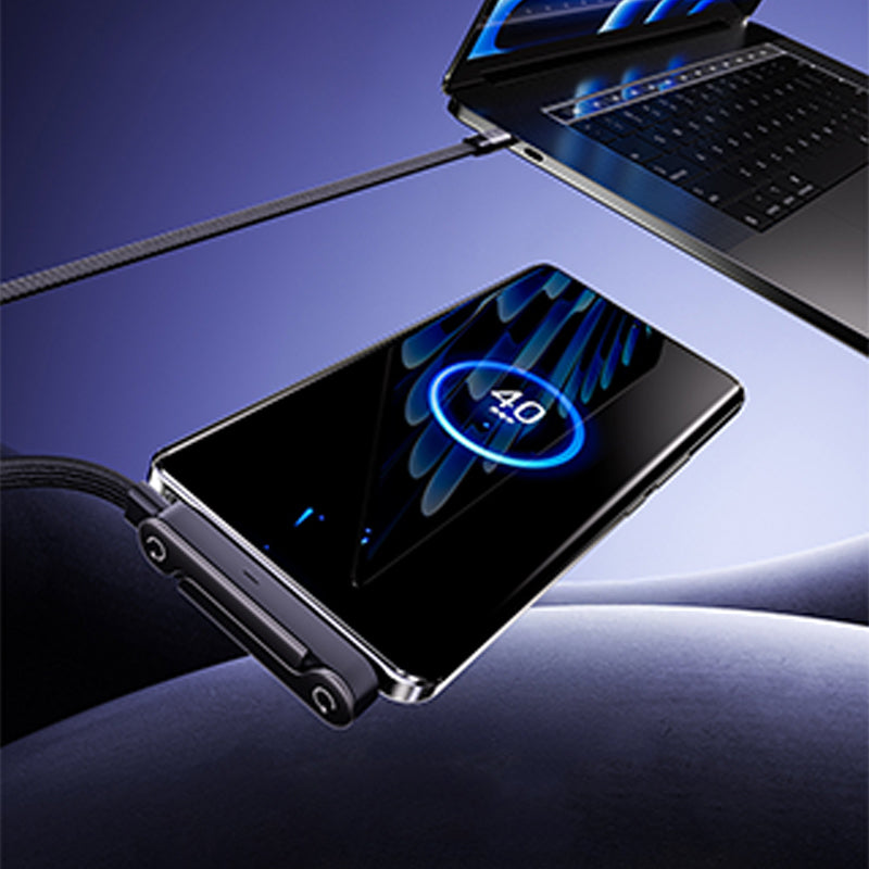 🔥240W Fast Charging Cable with Adjustable Phone Stand
