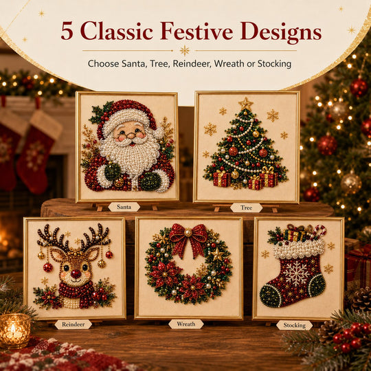 🎄Christmas Pre Sale ￡15.99!!⚡50K+ SOLD!🎅🧘Relaxing & Beginner-Friendly - 🎨💎DIY Christmas Pearl Art Kit