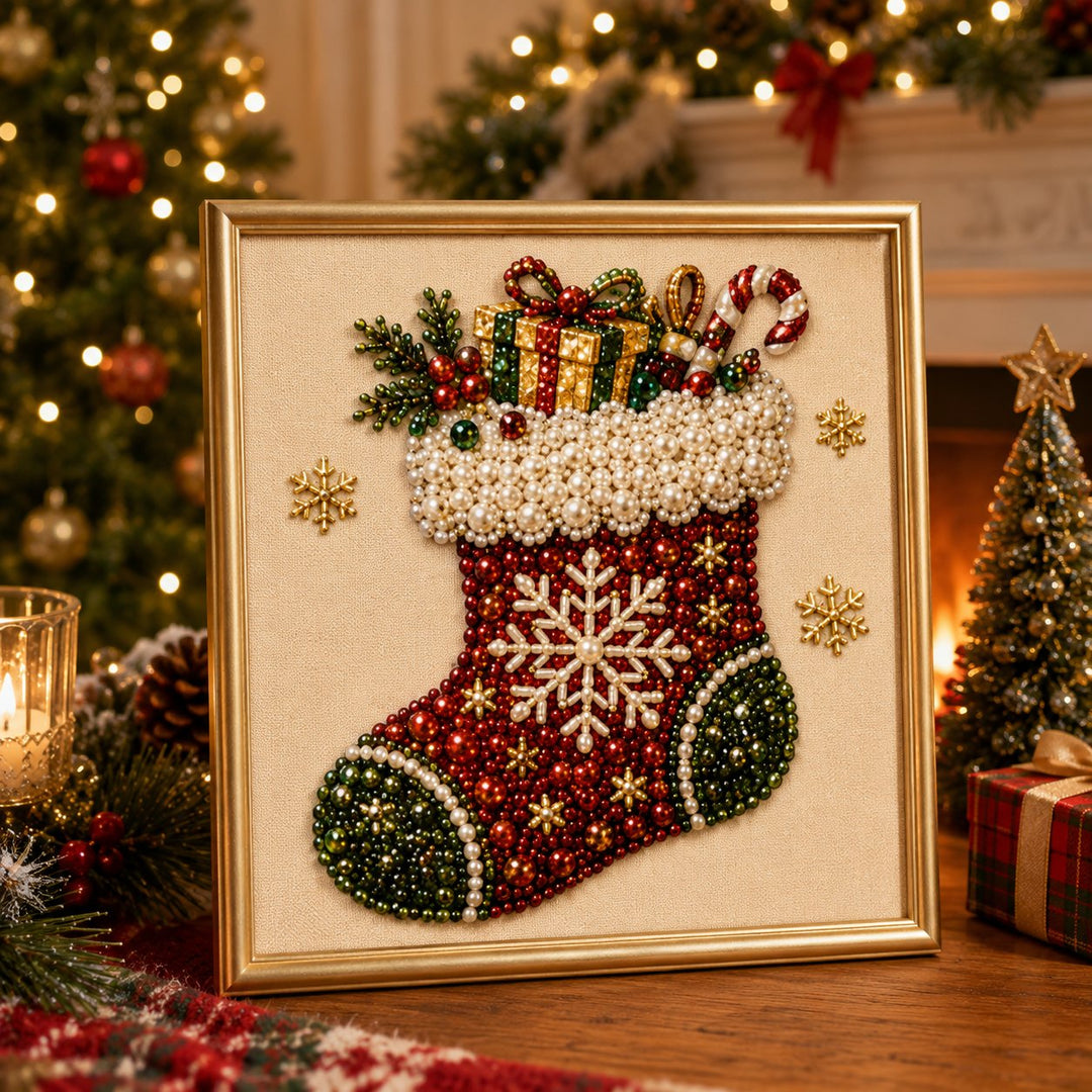 🎄Christmas Pre Sale ￡15.99!!⚡50K+ SOLD!🎅🧘Relaxing & Beginner-Friendly - 🎨💎DIY Christmas Pearl Art Kit