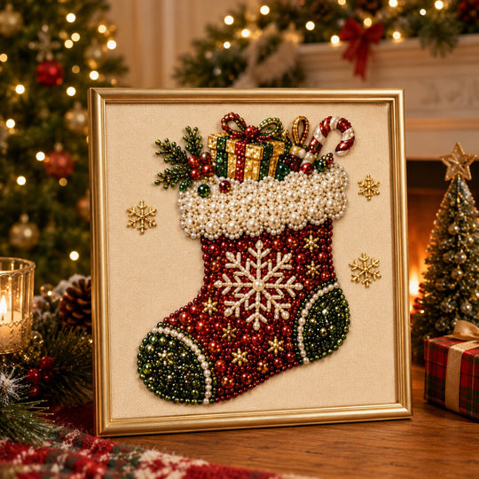 🎄Christmas Pre Sale ￡15.99!!⚡50K+ SOLD!🎅🧘Relaxing & Beginner-Friendly - 🎨💎DIY Christmas Pearl Art Kit