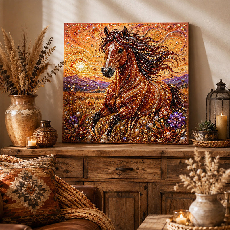 🏆 Last Day Special Price £12.98🦉💛 Highland Cow Pearl Art DIY Kit – Relaxing DIY Craft to Create Stunning Coastal Artwork (📦Buy 4 Free Shipping)