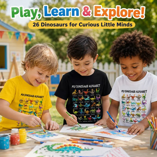 🦖Hot Sale 57% OFF✨Kids Dinosaur Alphabet Graphic T-Shirt