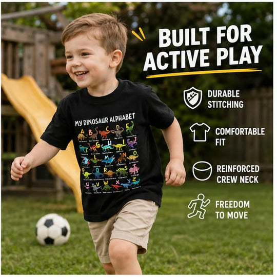 🦖Hot Sale 57% OFF✨Kids Dinosaur Alphabet Graphic T-Shirt