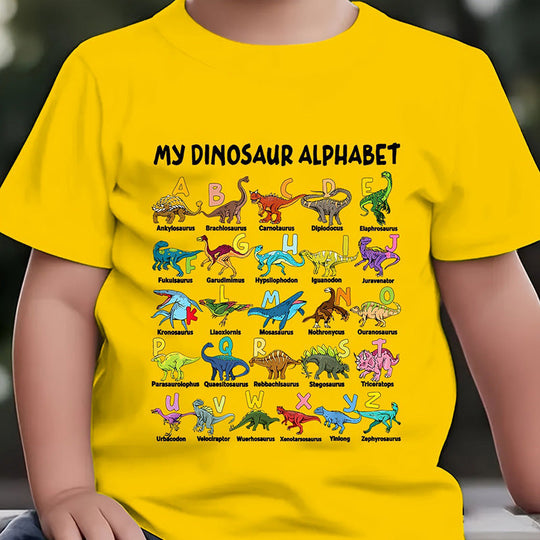 🦖Hot Sale 57% OFF✨Kids Dinosaur Alphabet Graphic T-Shirt