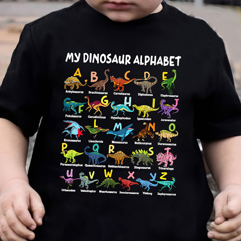 🦖Hot Sale 57% OFF✨Kids Dinosaur Alphabet Graphic T-Shirt