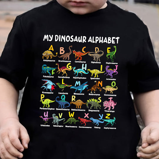 🦖Hot Sale 57% OFF✨Kids Dinosaur Alphabet Graphic T-Shirt