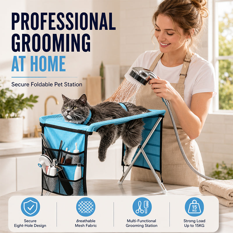 ⏰🔥LIMITED TIME FREE SHIPPING!🔥50K+ SOLD! 2-in-1 Foldable Pet Grooming Bed🐱🐶🛋️