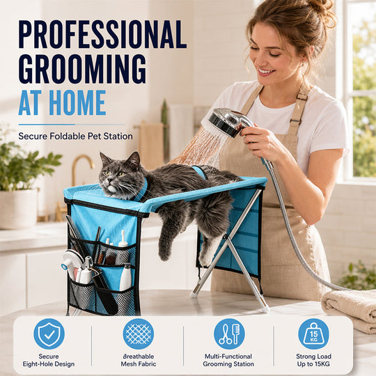 ⏰🔥LIMITED TIME FREE SHIPPING!🔥50K+ SOLD! 2-in-1 Foldable Pet Grooming Bed🐱🐶🛋️