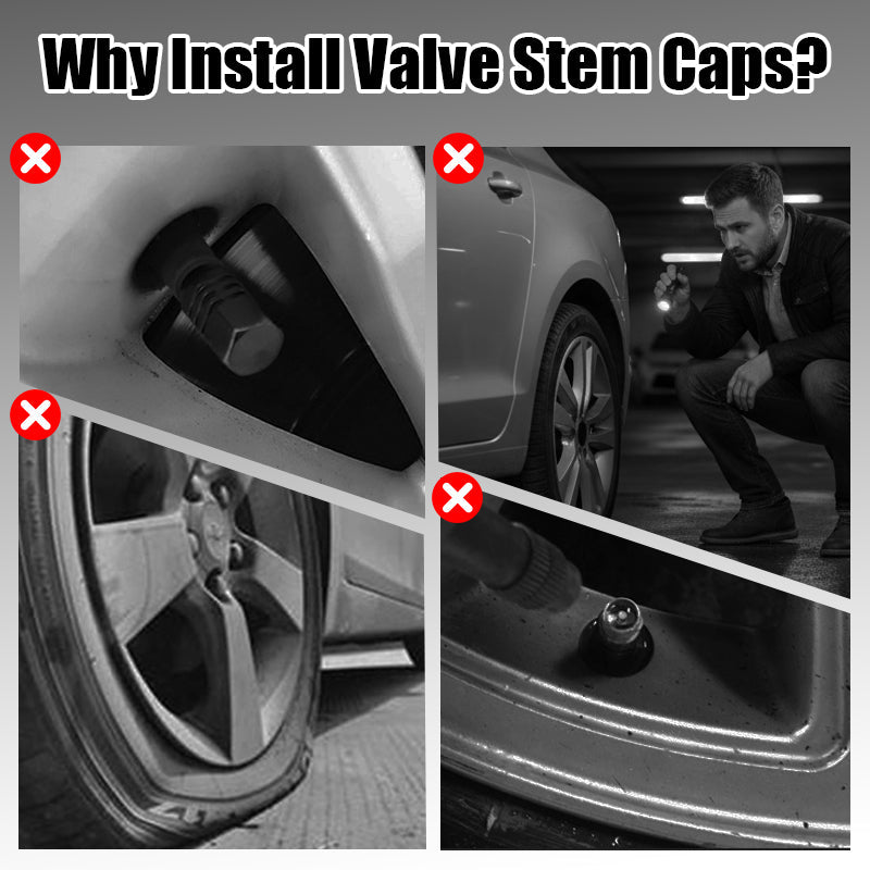 4PCS Glow-in-The-Dark Car Tire Valve Cap