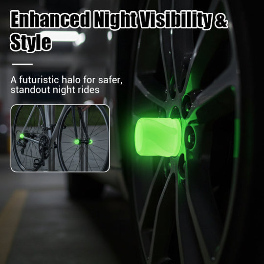 4PCS Glow-in-The-Dark Car Tire Valve Cap