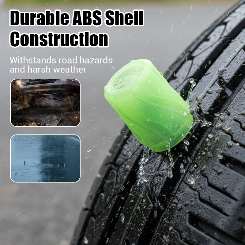 4PCS Glow-in-The-Dark Car Tire Valve Cap