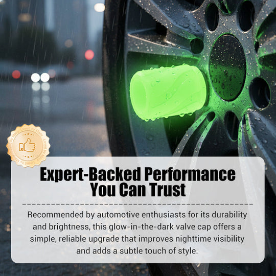 4PCS Glow-in-The-Dark Car Tire Valve Cap