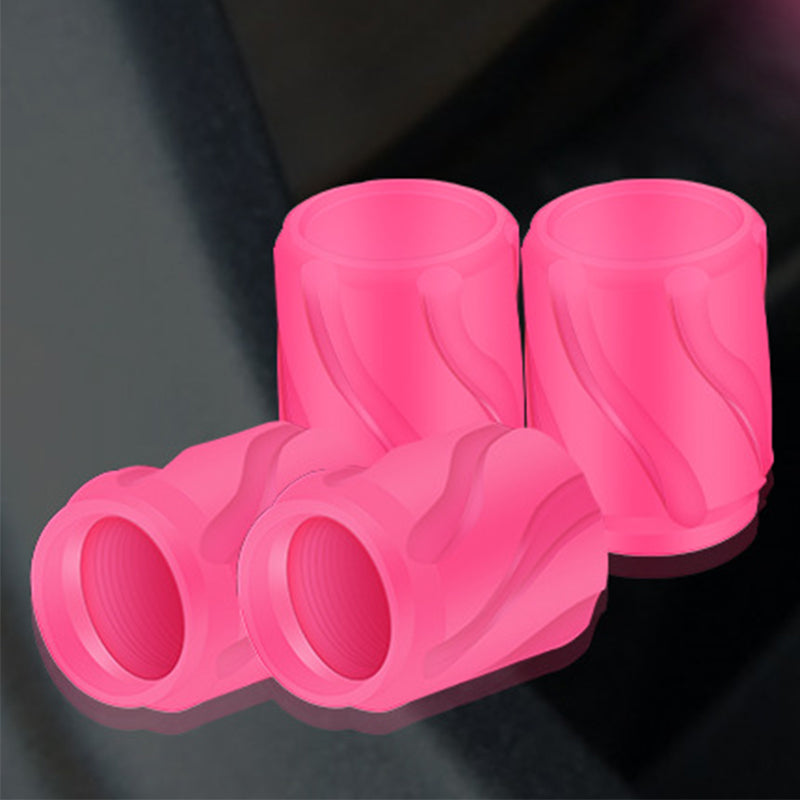 4PCS Glow-in-The-Dark Car Tire Valve Cap
