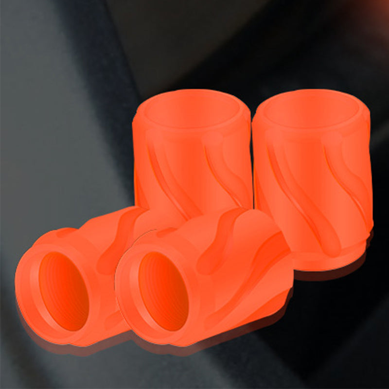 4PCS Glow-in-The-Dark Car Tire Valve Cap