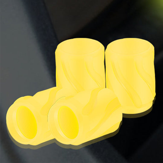 4PCS Glow-in-The-Dark Car Tire Valve Cap
