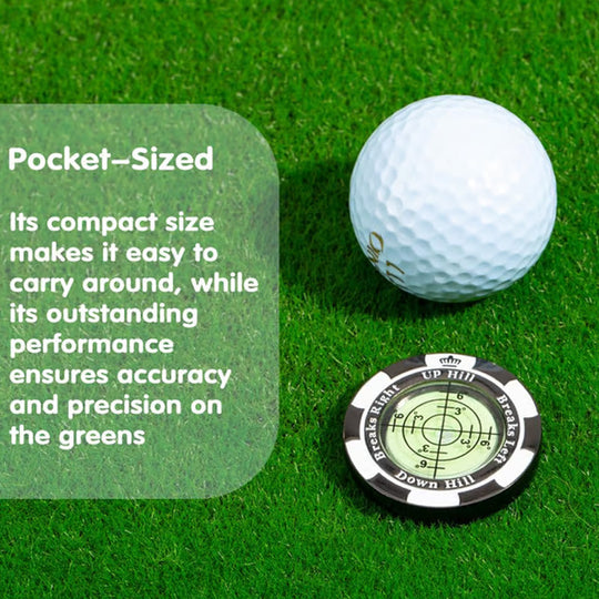 Precision Golf Green Reading Level & Ball Marker