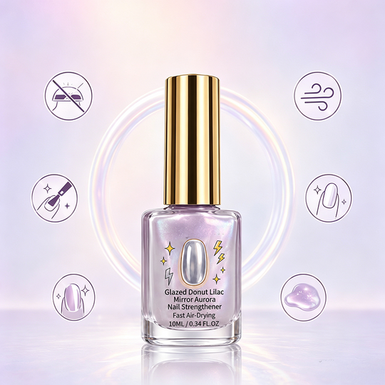 💜Lilac Glossy Mirror Nail Strengthener