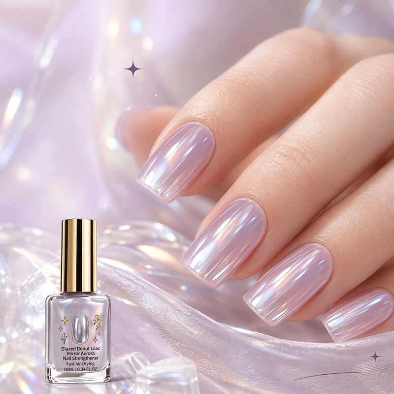 💜Lilac Glossy Mirror Nail Strengthener