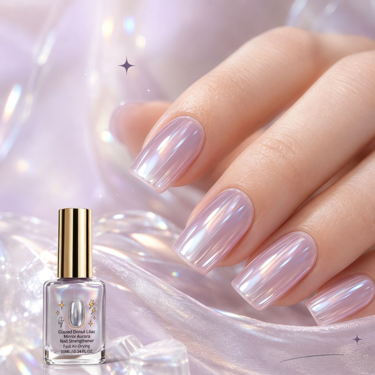 💜Lilac Glossy Mirror Nail Strengthener