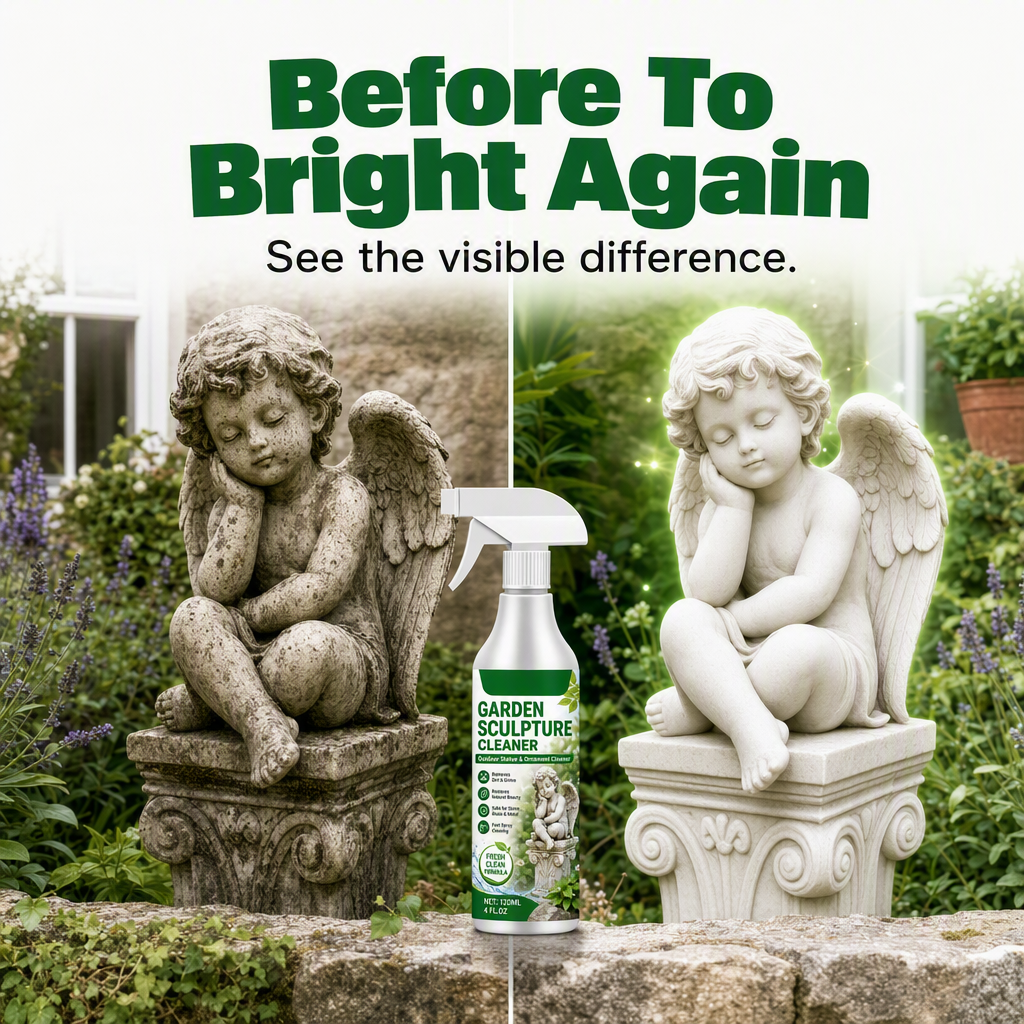 🌿 Buy 2 Get 1 FREE ✨ Powerful Cleaning Spray for Garden Sculptures – Removes Dirt & Restores a Fresh Look 🗿