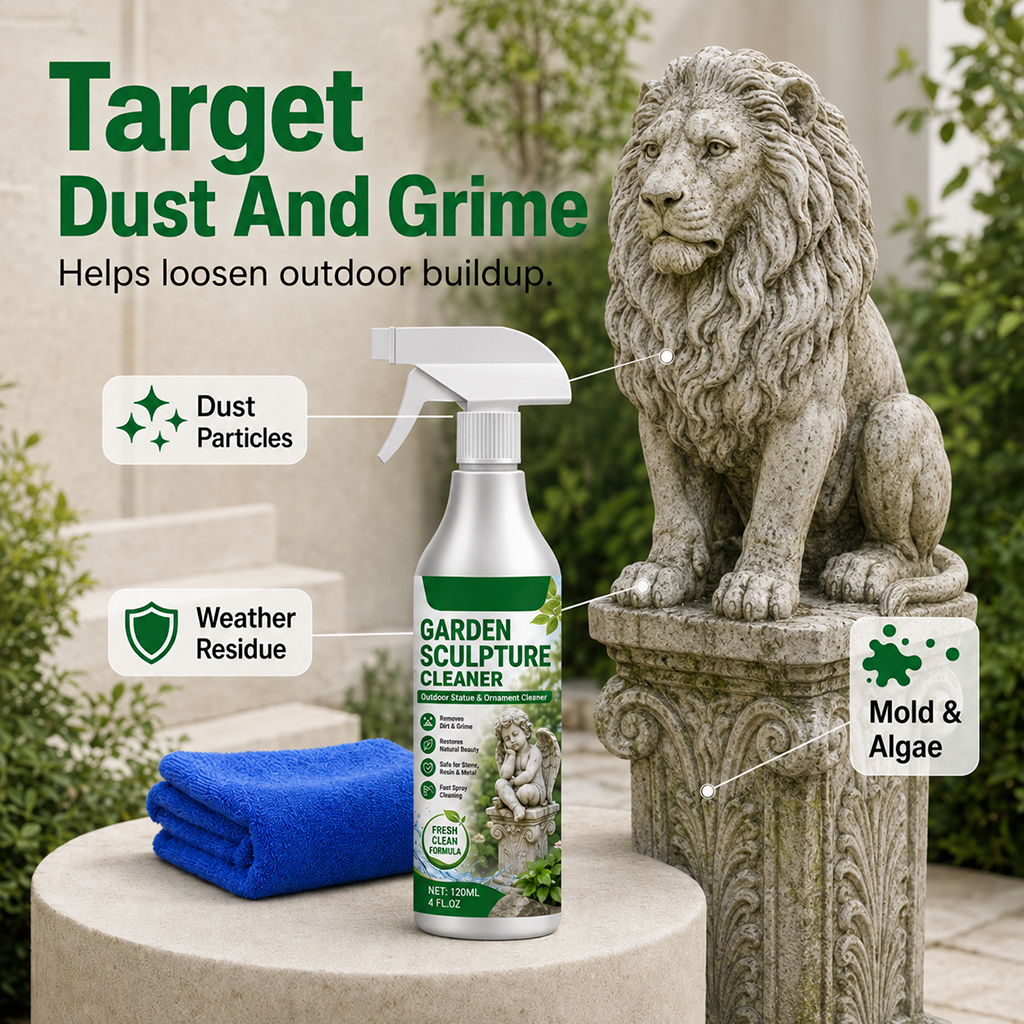 🌿 Buy 2 Get 1 FREE ✨ Powerful Cleaning Spray for Garden Sculptures – Removes Dirt & Restores a Fresh Look 🗿